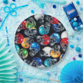 Football Frenzy Football Helmet Patroon Borden Papieren Bordje (Feest)