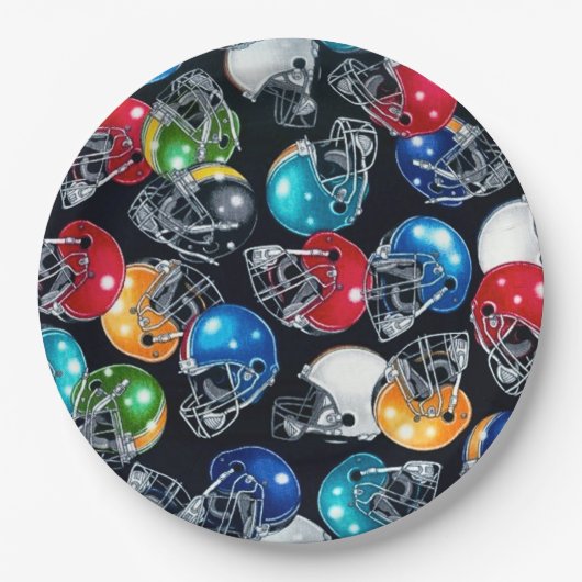 Football Frenzy Football Helmet Patroon Borden Papieren Bordje (Voorkant)