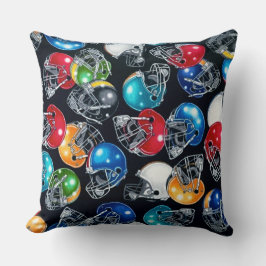 Football Frenzy Football Helmet Pattern Pillow Kussen