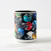 Football Frenzy Football Helmets Tweekleurige Koffiemok (Center)