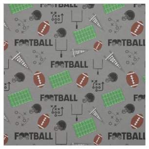 Football Fun on Grey Stof