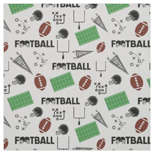 Football Fun op Bleek Grey Stof (Swatch)
