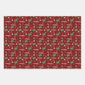 Football Fun op Dark Red Inpakpapier Vel (Voorkant)
