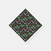 Football Fun op zwart Servet (Hoek)