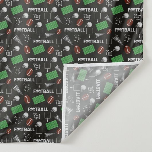 Football Fun op zwart Wandkleed (Detail)
