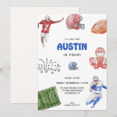 Football Fun Verjaardag Kaart (Voorkant / Achterkant)