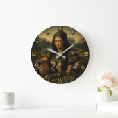 Football Funny Mona Lisa Grote Klok (Huis)