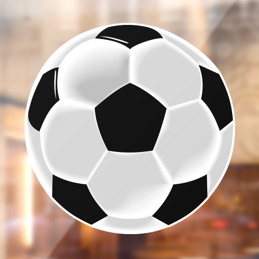 Football Futbol Soccer Raamsticker (Vel 2)