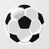 Football Futbol Soccer Raamsticker (Vel)