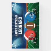 Football game birthday party backdrop spandoek (Verticaal)