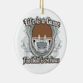 Football Game Brown Keramisch Ornament (Rechts)
