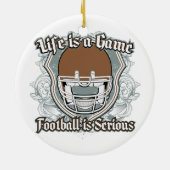 Football Game Brown Keramisch Ornament (Achterkant)