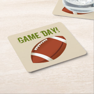 Football game Dag Super Fan Kartonnen Onderzetters