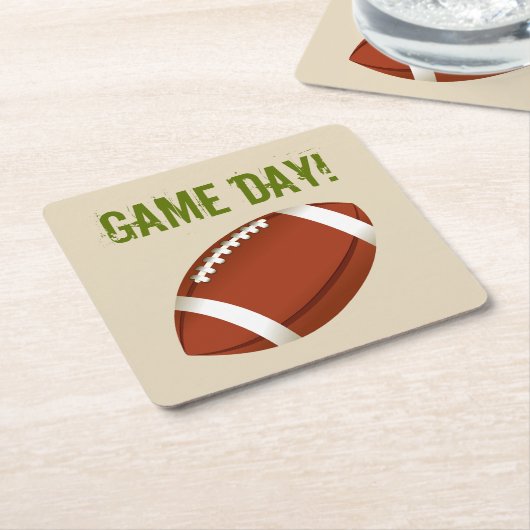 Football game Dag Super Fan Kartonnen Onderzetters (Schuin)