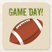 Football game Dag Super Fan Kartonnen Onderzetters (Voorkant)