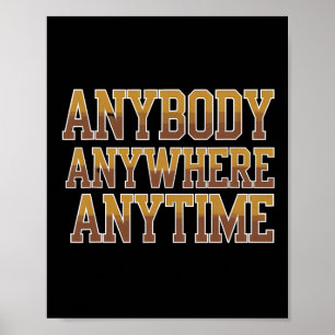 Football Game Day Anywhere Anytime Mannen Wom Poster
