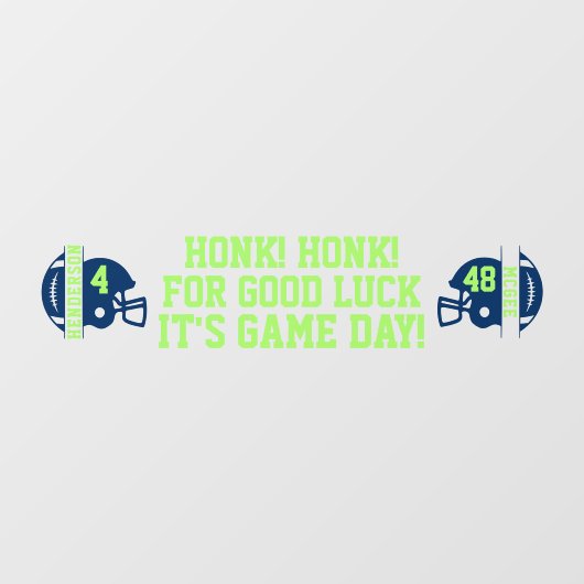 Football Game Day Back Window Cling voor SUV Raamsticker (Vel)