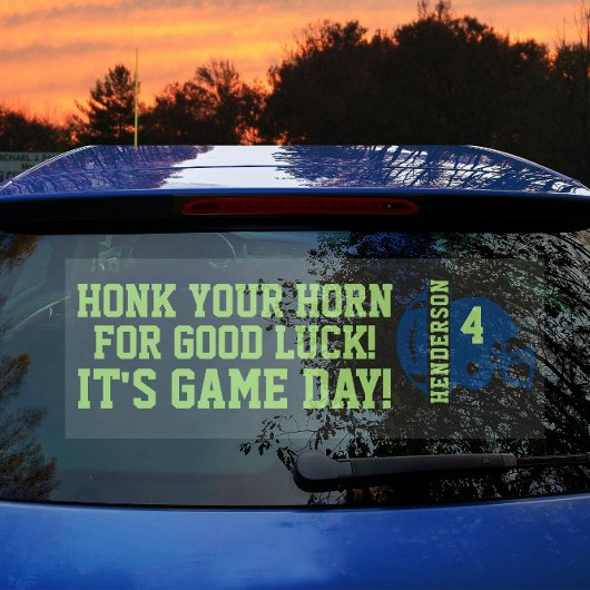 Football Game Day Back Window Cling voor SUV Raamsticker