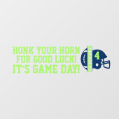 Football Game Day Back Window Cling voor SUV Raamsticker (Vel)