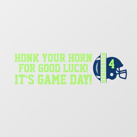 Football Game Day Back Window Cling voor SUV Raamsticker (Vel)