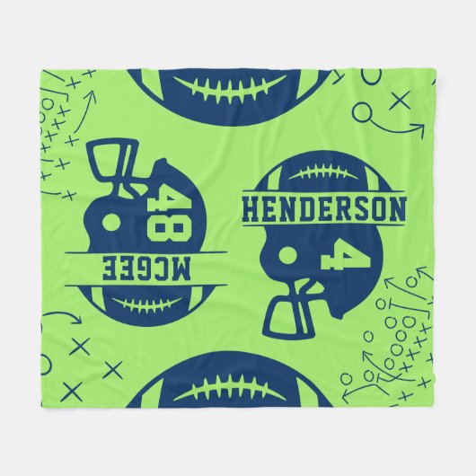 Football Game Day Fleece Deken (Voorkant (Horizontaal))