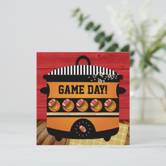 FOOTBALL GAME DAY Uitnodiging (Staand voorkant)