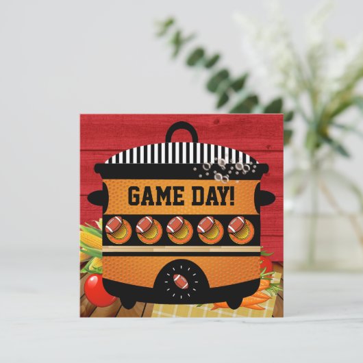 FOOTBALL GAME DAY Uitnodiging (Staand voorkant)
