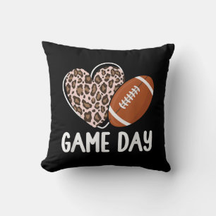 Football Game Day Vrouwen Luipaard Cheetah Game Da Kussen