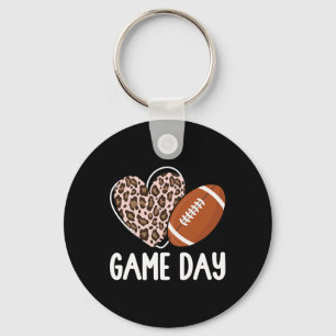 Football Game Day Vrouwen Luipaard Cheetah Game Da Sleutelhanger