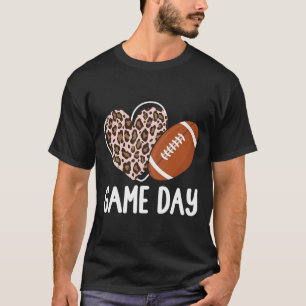 Football Game Day Vrouwen Luipaard Cheetah Game Da T-shirt