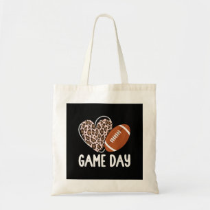 Football Game Day Vrouwen Luipaard Cheetah Game Da Tote Bag