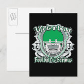 Football Game Green Briefkaart (Voorkant / Achterkant)