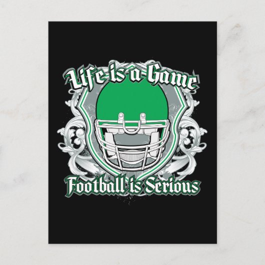 Football Game Green Briefkaart (Voorkant)