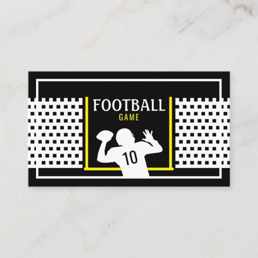 Football game, kinderkaartje informatiekaartje (Voorkant)