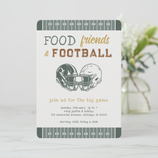 Football Game Night House Watch Party Kaart (Staand voorkant)