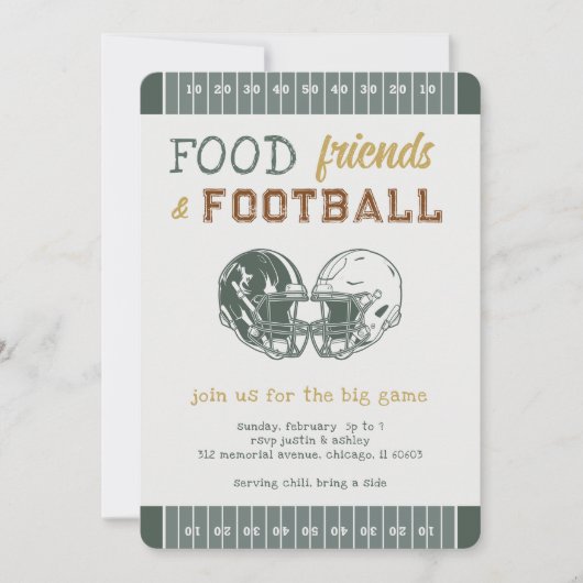 Football Game Night House Watch Party Kaart (Voorkant)