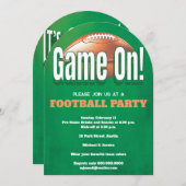 Football Game Party Kaart (Voorkant / Achterkant)