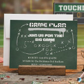 Football Game Plan Chalkboard Big Game Party Kaart