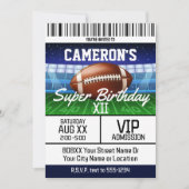 Football Game Ticket Super Verjaardagsfeest Kaart (Voorkant)
