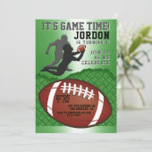 Football game Time Birthday Party nodigt uit Kaart (Staand voorkant)