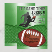 Football game Time Birthday Party nodigt uit Kaart (Voorkant / Achterkant)