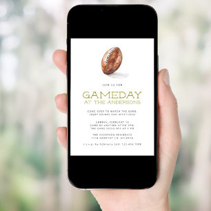 Football Game Watch Party Modern Eenvoudig Kaart