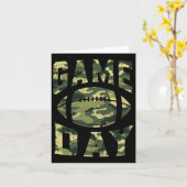 Football Gameday Game Day Camo Flag Patriottisch V Kaart (Gele Bloem)