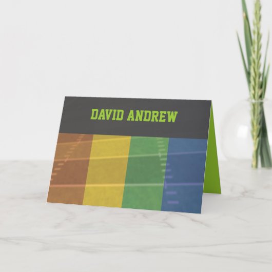 Football Gedekte bat Mitzvah - Hartelijk dank Bedankkaart (Voorkant)