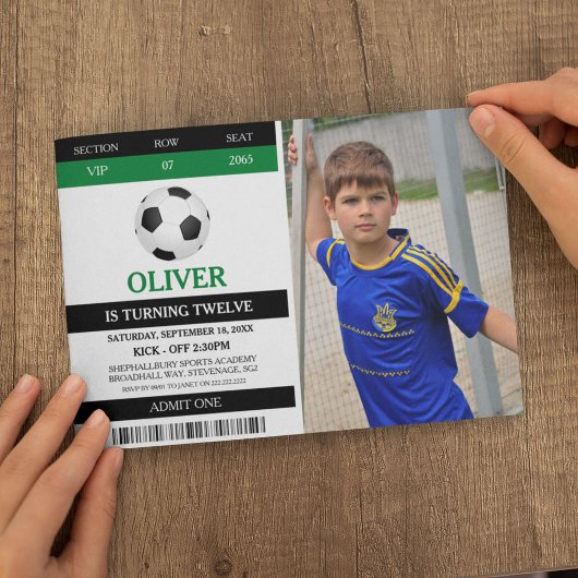 Football Geef één foto op verjaardag Kaart