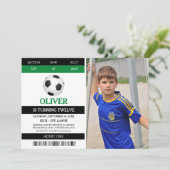 Football Geef één foto op verjaardag Kaart (Staand voorkant)