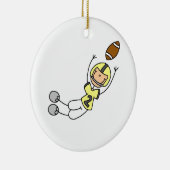 Football geel keramisch ornament (Rechts)