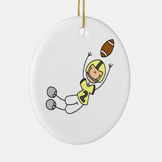 Football geel keramisch ornament (Rechts)