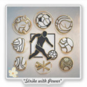 football geïnspireerde Design Sticker (Voorkant)