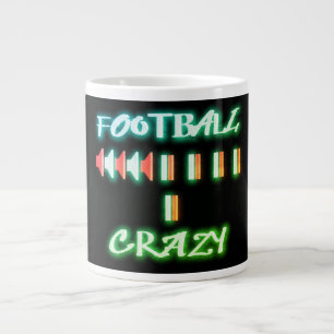 Football gekke grote woorden en graphics koffiekop